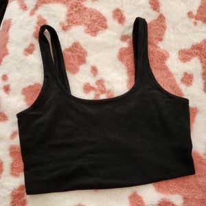 Wild Fable Black Crop Tank Top